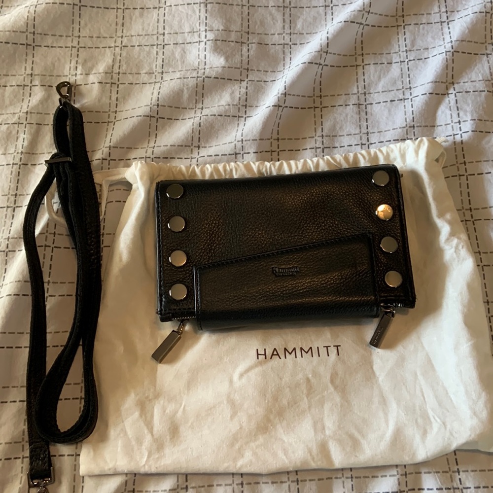 Hammitt  Levy Black gunmetal Crossbody. Has protective bag